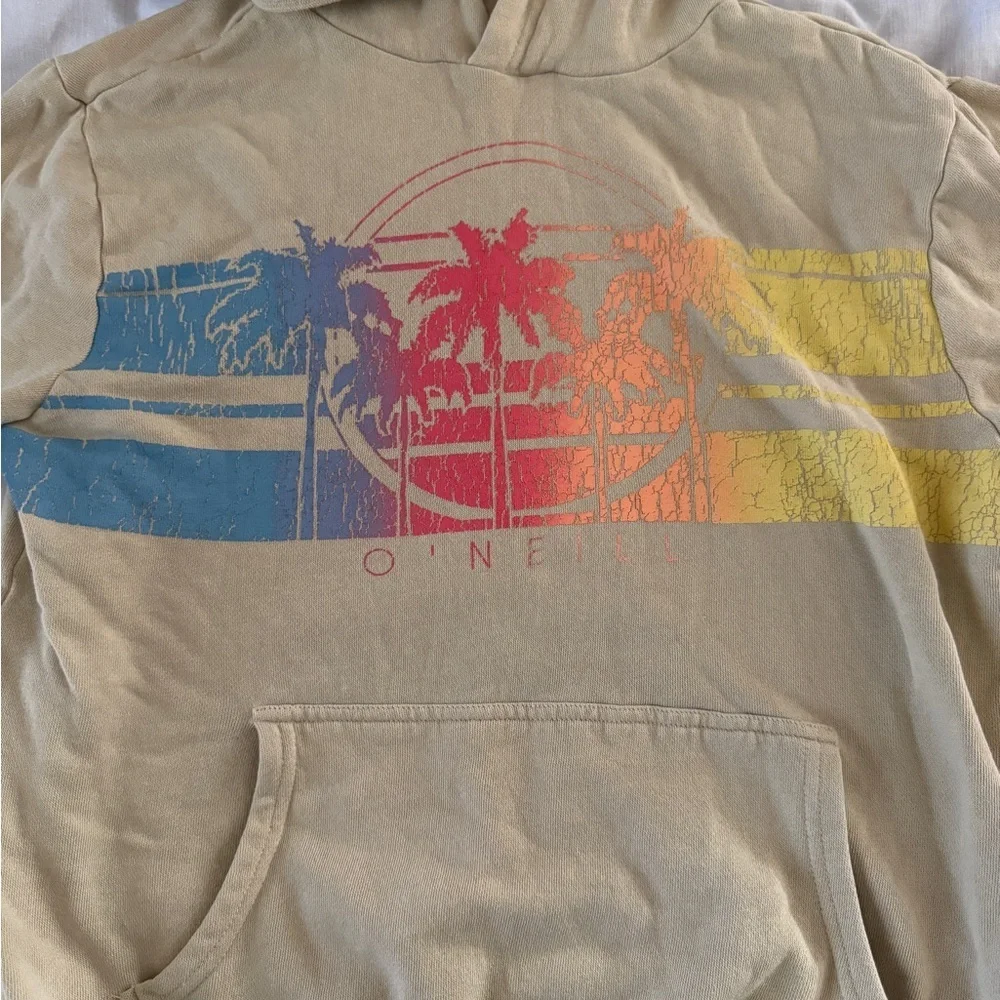 O’Neill Youth XS Beige Hoodie with Colorful Graphic